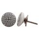 Black And White Striped Ceramic Knob